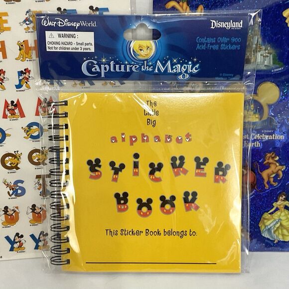 Disney Parks Capture The Magic Scrapbook Stickers Lot & Sticker Book Princess - Picture 5 of 6